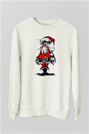 Yılbaşı Beyaz Unisex Sweatshirt