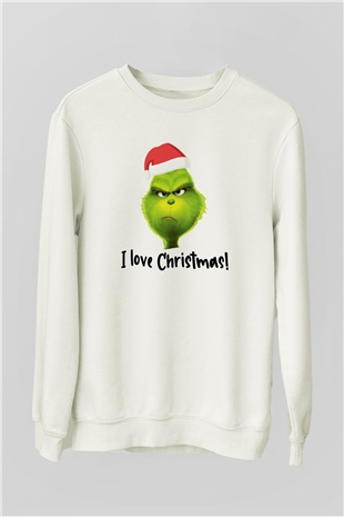 Yılbaşı Beyaz Unisex Sweatshirt