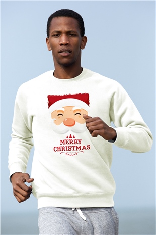 Yılbaşı Beyaz Unisex Sweatshirt