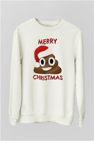 Yılbaşı Beyaz Unisex Sweatshirt
