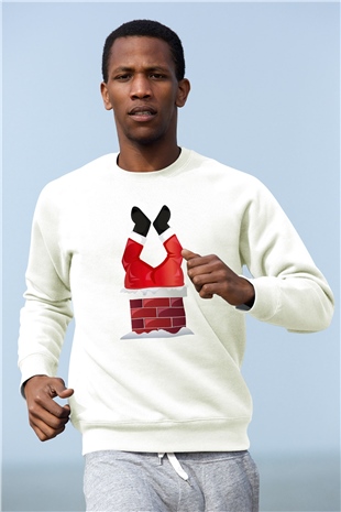 Yılbaşı Beyaz Unisex Sweatshirt