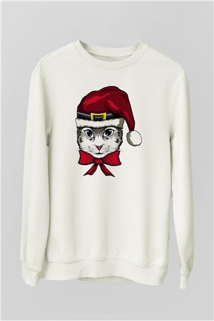 Yılbaşı Beyaz Unisex Sweatshirt