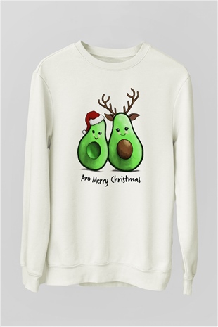 Yılbaşı Beyaz Unisex Sweatshirt