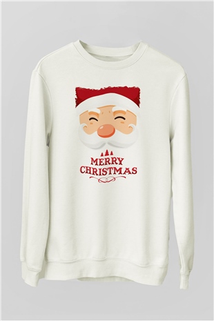 Yılbaşı Beyaz Unisex Sweatshirt