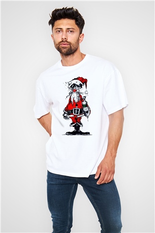 Yılbaşı Beyaz Oversize Tişört Oversize T-shirt - TişörtFabrikası