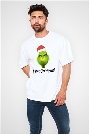 Yılbaşı Beyaz Oversize Tişört Oversize T-shirt - TişörtFabrikası