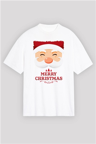 Yılbaşı Beyaz Oversize Tişört Oversize T-shirt - TişörtFabrikası