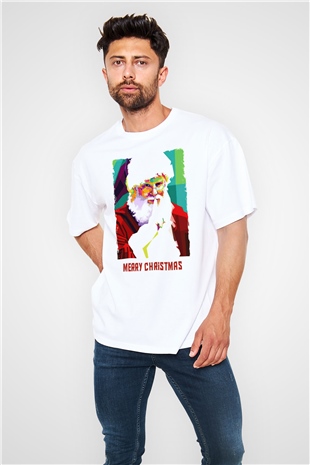 Yılbaşı Beyaz Oversize Tişört Oversize T-shirt - TişörtFabrikası