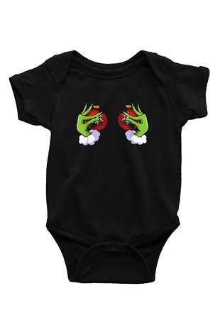Yılbaşı Siyah Bebek Body - Zıbın