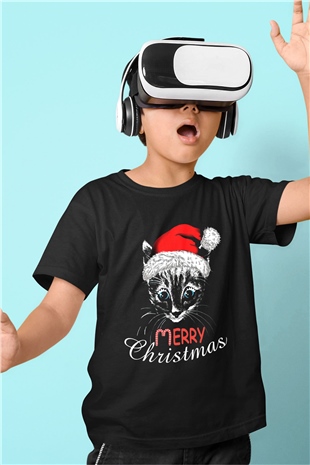 Yılbaşı Siyah Unisex Çocuk Tişört