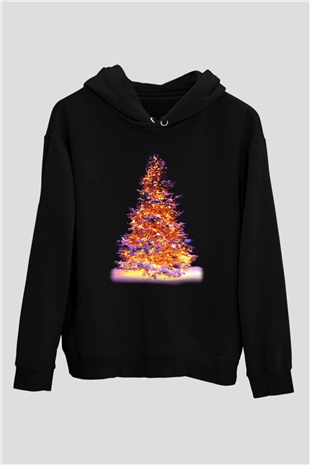Yılbaşı Siyah Unisex Hoodie