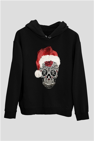 Yılbaşı Siyah Unisex Hoodie