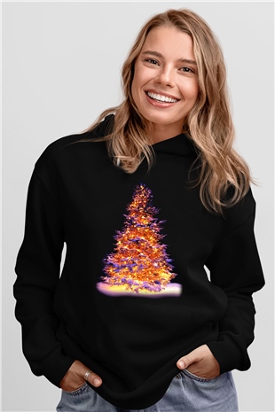 Yılbaşı Siyah Unisex Hoodie