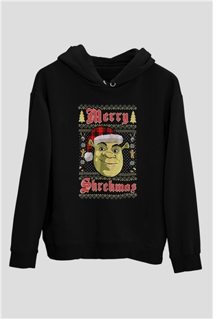 Yılbaşı Siyah Unisex Hoodie