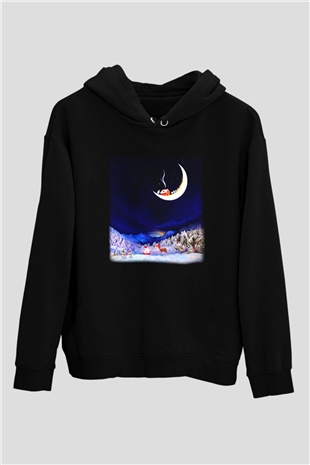 Yılbaşı Siyah Unisex Hoodie