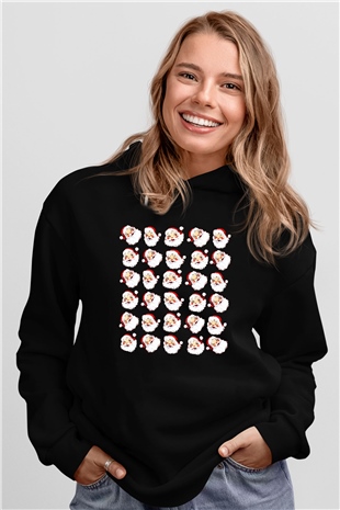 Yılbaşı Siyah Unisex Hoodie