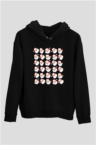 Yılbaşı Siyah Unisex Hoodie