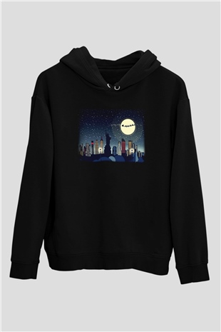 Yılbaşı Siyah Unisex Hoodie