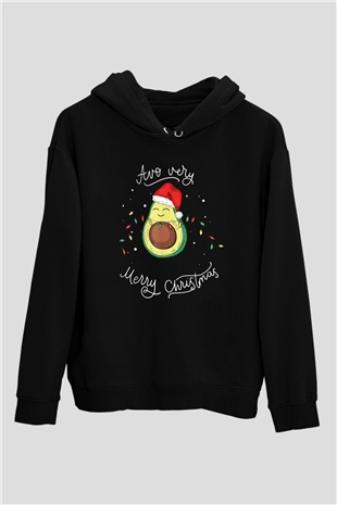 Yılbaşı Siyah Unisex Hoodie