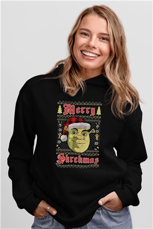 Yılbaşı Siyah Unisex Hoodie
