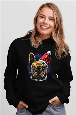 Yılbaşı Siyah Unisex Hoodie