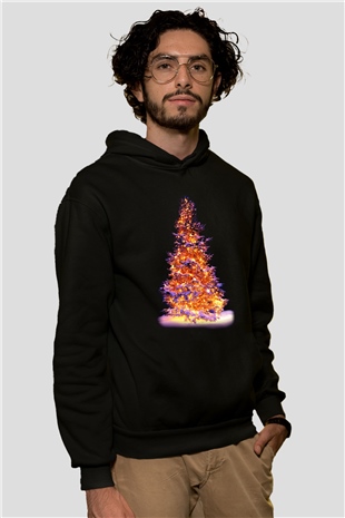 Yılbaşı Siyah Unisex Hoodie