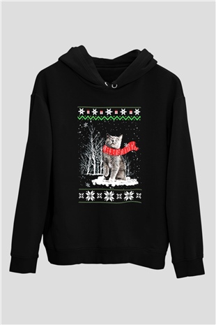 Yılbaşı Siyah Unisex Hoodie