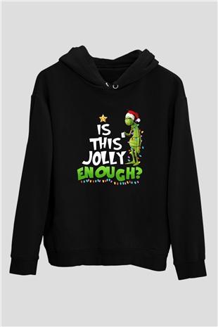 Yılbaşı Siyah Unisex Hoodie