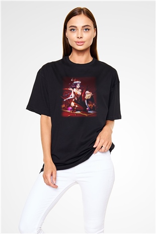 Yılbaşı Siyah Unisex Oversize Tişört T-Shirt