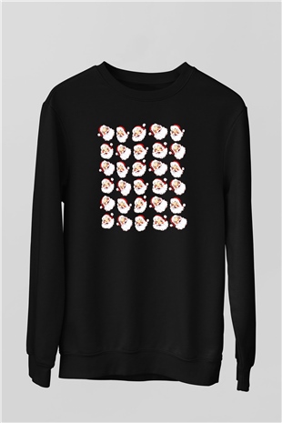 Yılbaşı Siyah Unisex Sweatshirt