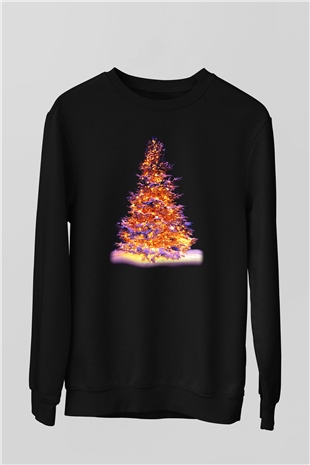 Yılbaşı Siyah Unisex Sweatshirt