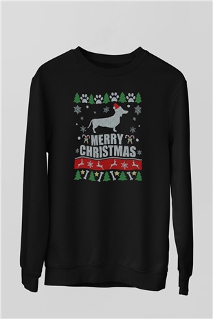 Yılbaşı Siyah Unisex Sweatshirt