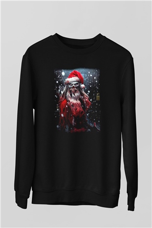 Yılbaşı Siyah Unisex Sweatshirt