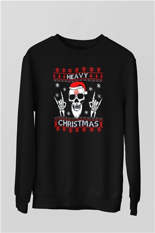 Yılbaşı Siyah Unisex Sweatshirt