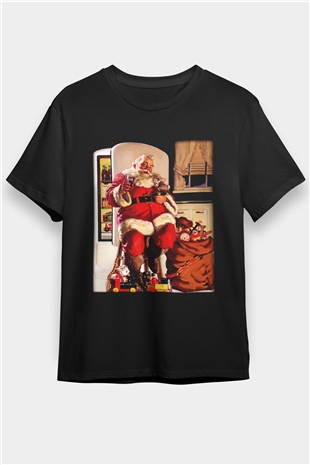 Yılbaşı Siyah Unisex Tişört T-Shirt - TişörtFabrikası