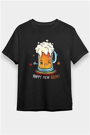 Yılbaşı Siyah Unisex Tişört T-Shirt - TişörtFabrikası