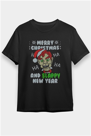 Yılbaşı Siyah Unisex Tişört T-Shirt - TişörtFabrikası