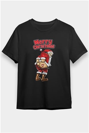 Yılbaşı Siyah Unisex Tişört T-Shirt - TişörtFabrikası