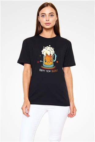 Yılbaşı Siyah Unisex Tişört T-Shirt - TişörtFabrikası