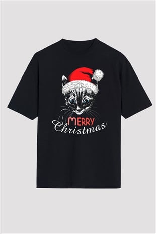 Yılbaşı Siyah Oversize Tişört Oversize T-shirt - TişörtFabrikası