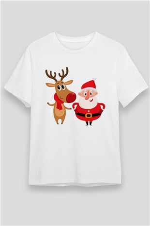 Yılbaşı Yeni Yıl Christmas Beyaz Unisex Tişört T-Shirt - TişörtFabrikası