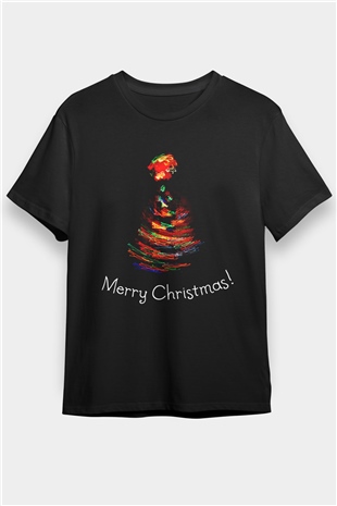 Yılbaşı Yeni Yıl Christmas Siyah Unisex Tişört T-Shirt - TişörtFabrikası