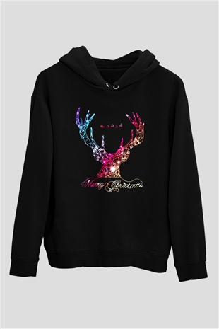 Yılbaşı Yeni Yıl Christmas Siyah Unisex Hoodie