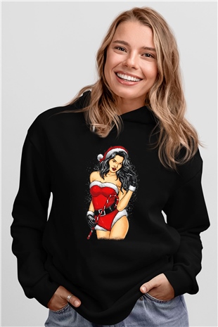 Yılbaşı Yeni Yıl Siyah Unisex Hoodie