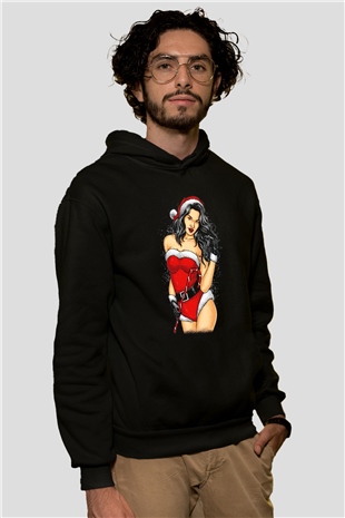 Yılbaşı Yeni Yıl Siyah Unisex Hoodie