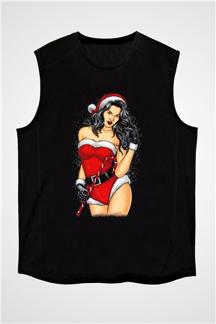 Yılbaşı Yeni Yıl Siyah Unisex Kolsuz Tişört