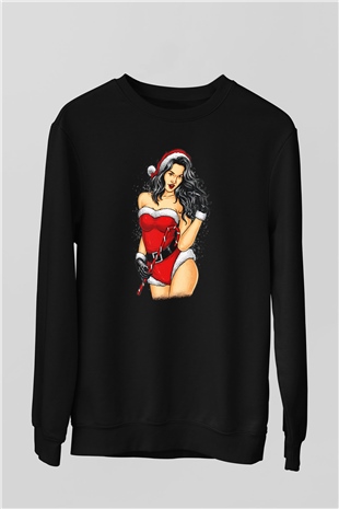 Yılbaşı Yeni Yıl Siyah Unisex Sweatshirt