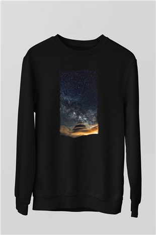 Yıldız Siyah Unisex Sweatshirt