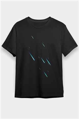 Yıldız Siyah Unisex Tişört T-Shirt - TişörtFabrikası