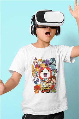 Yo-kai Watch Beyaz Unisex Çocuk Tişört